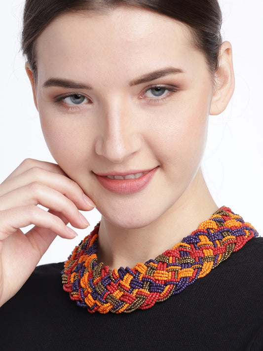 RICHEERA Multicoloured Beaded Necklace