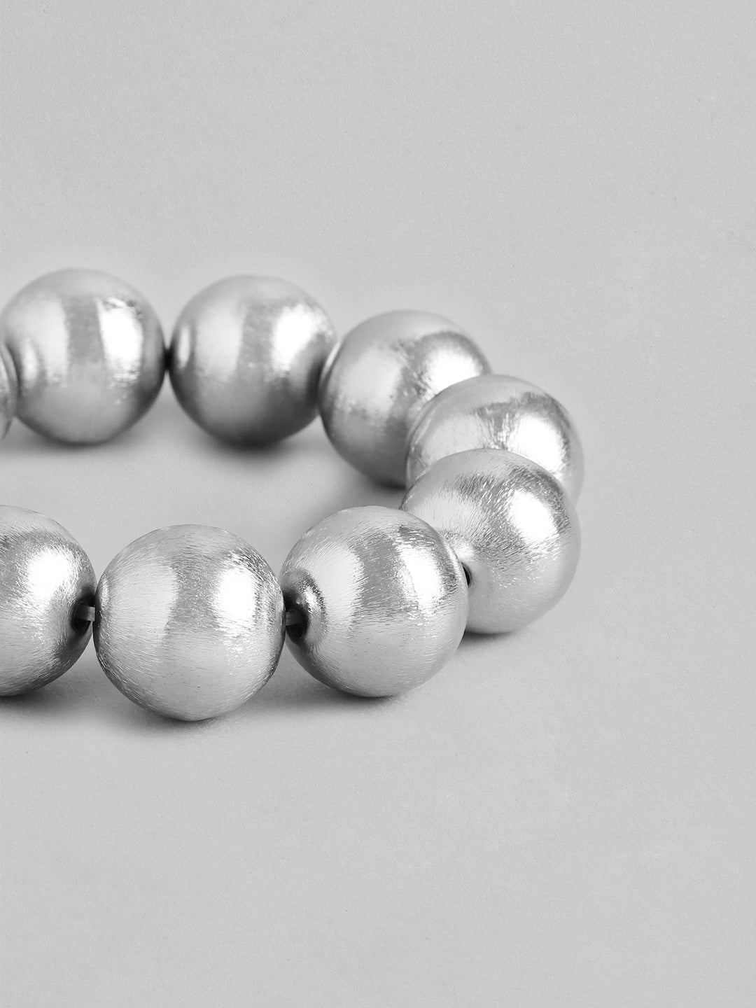 Women Silver-Plated Beaded Bracelet