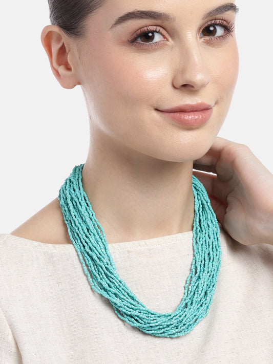 Beaded Multi-Layered Statement Necklace