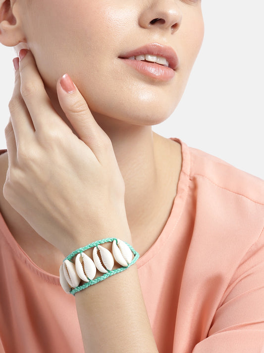 Women Braided Design Studded Bracelet