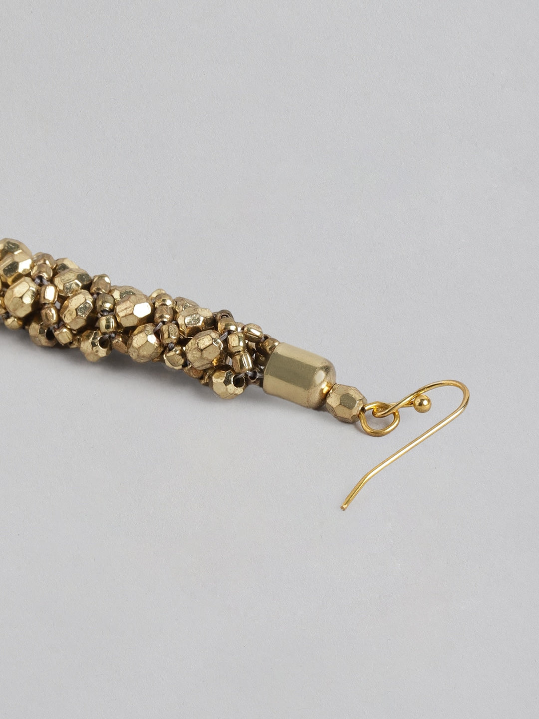 Gold-Plated Contemporary Drop Earrings