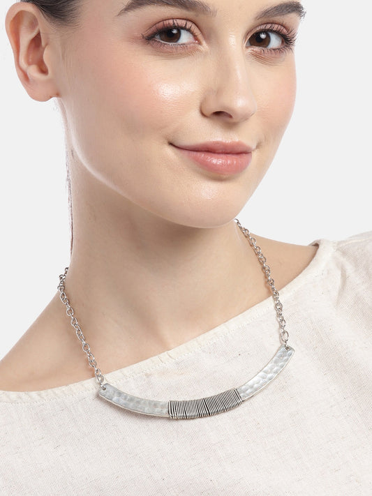 RICHEERA Silver-Plated Statement Necklace