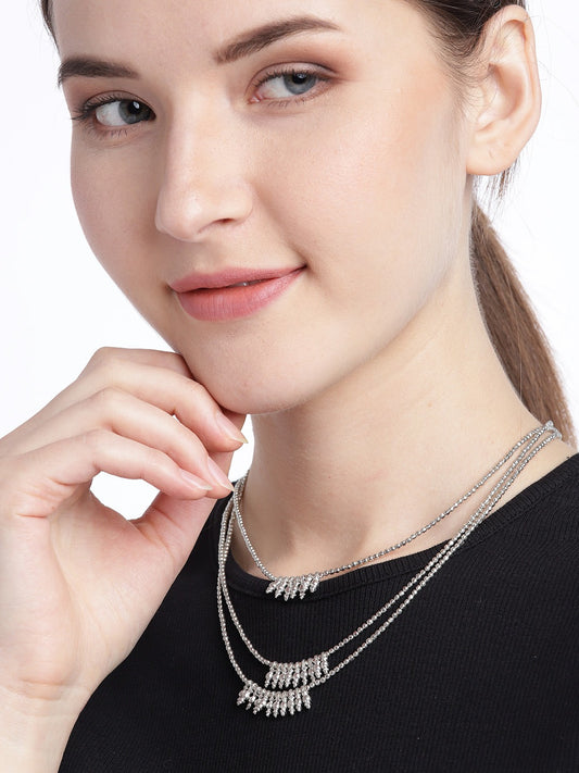 RICHEERA Silver-Plated Layered Necklace