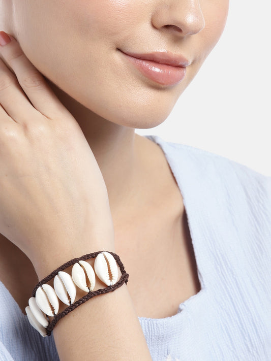 Women Braided Design Studded Bracelet