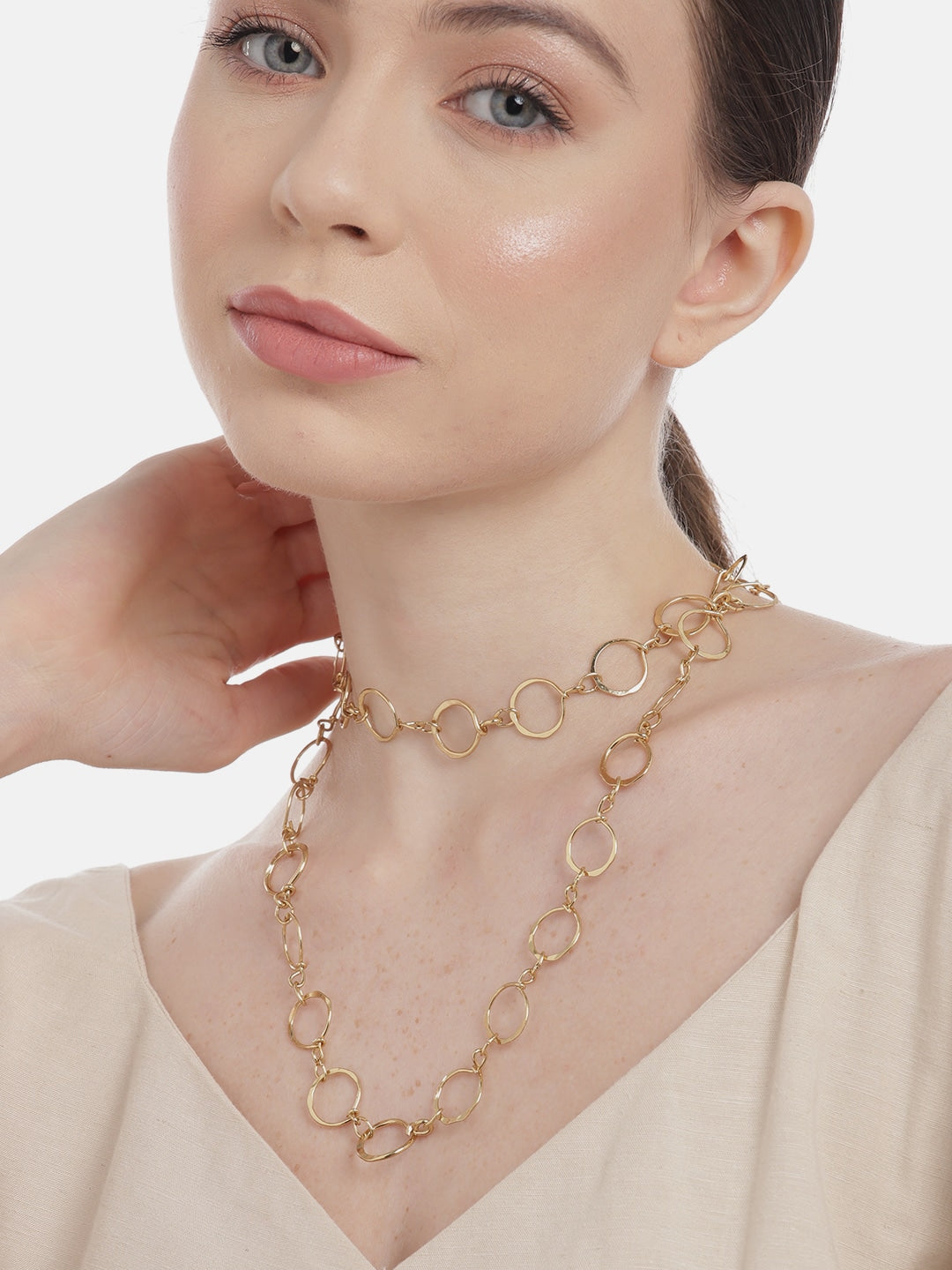 RICHEERA Gold-Toned Gold-Plated Necklace