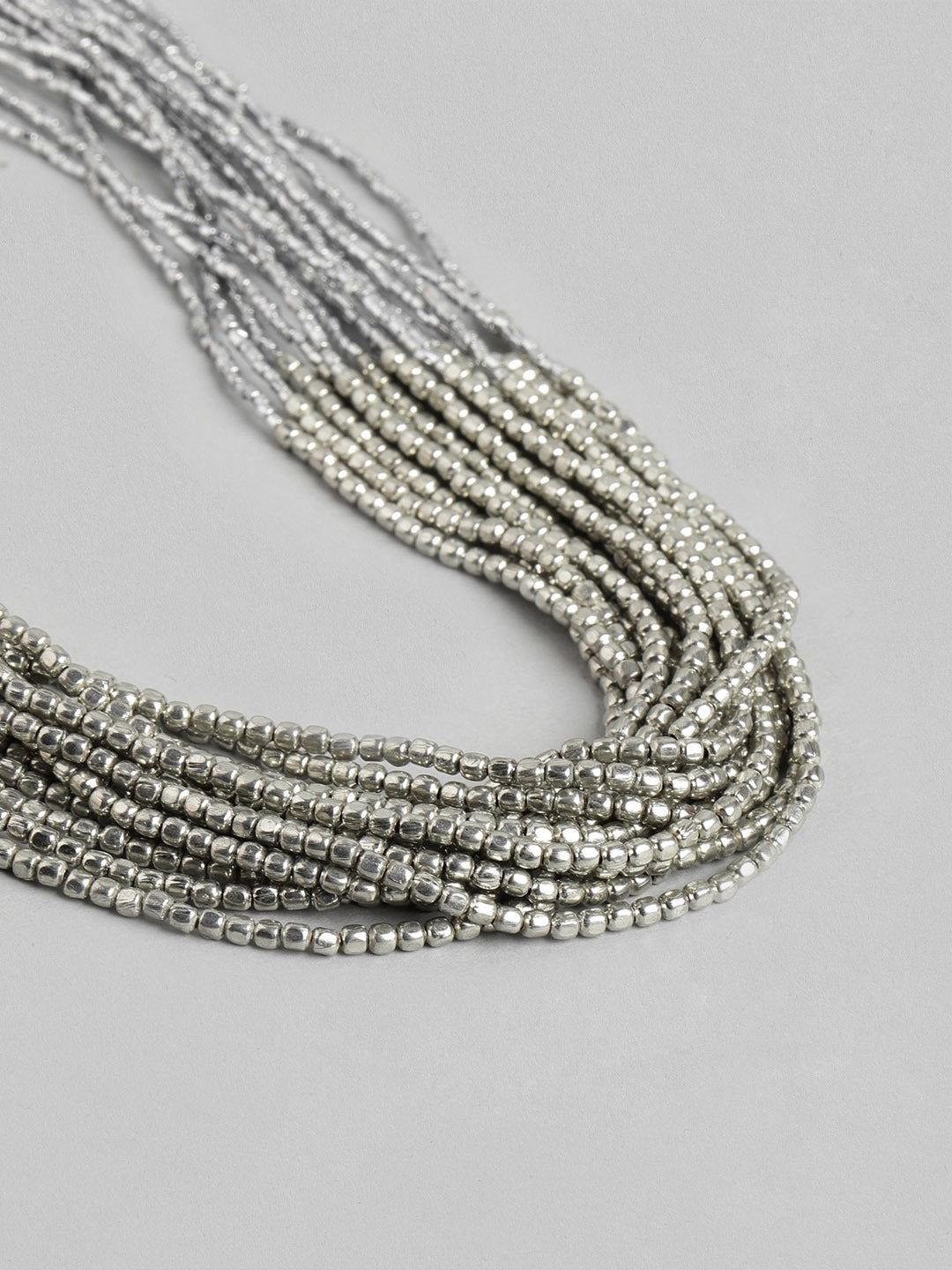 Silver-Toned Layered Necklace