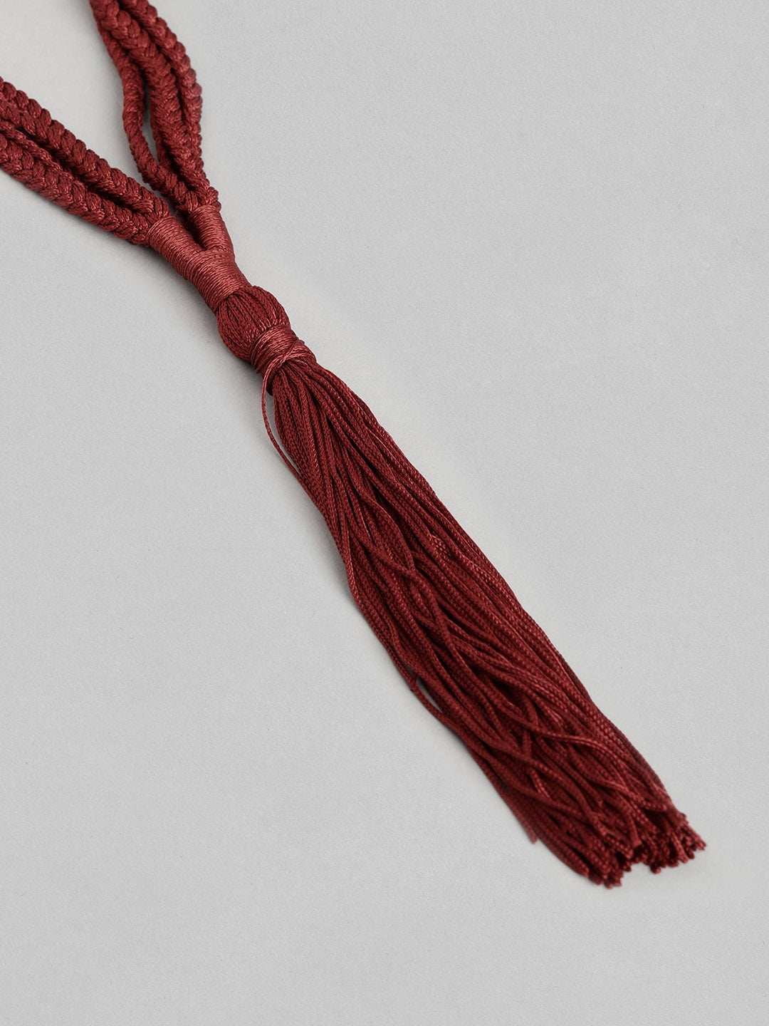 RICHEERA Burgundy Tasselled Necklace