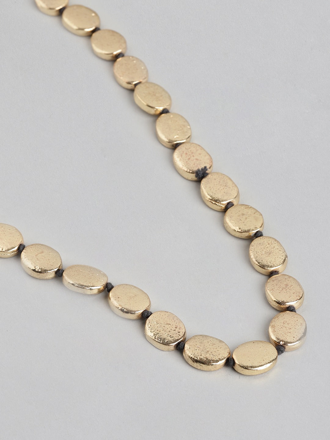 Gold-Plated Artificial Beads Necklace