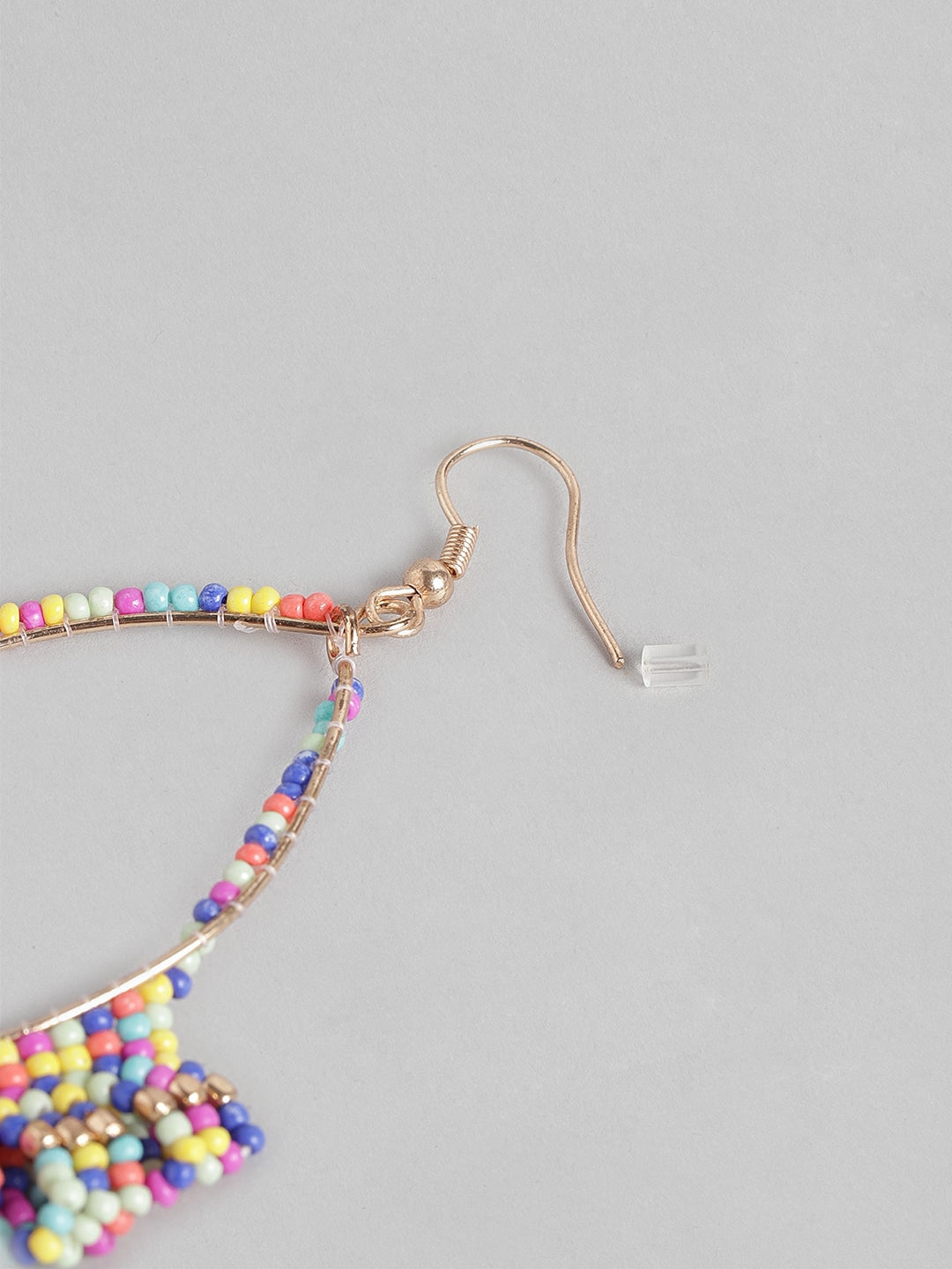 Beaded Circular Hoop Earrings