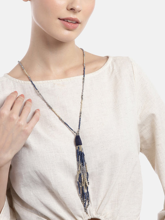 Beaded Tasselled Detail Necklace