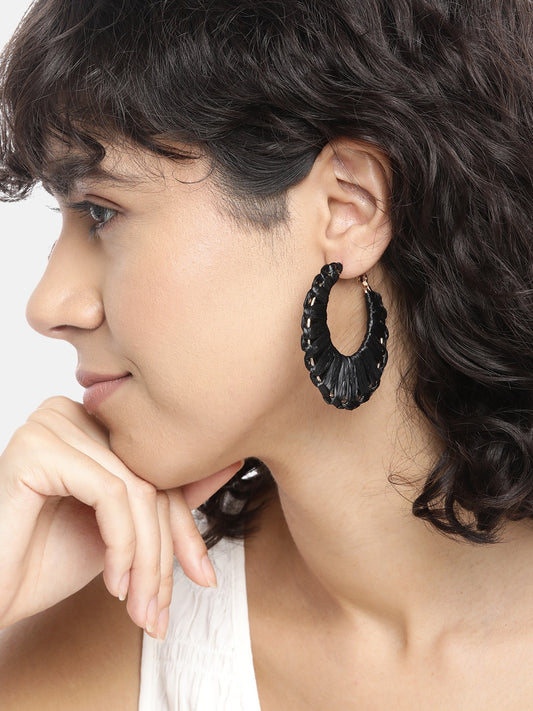 Rose Gold-Plated Circular Hoop Earrings