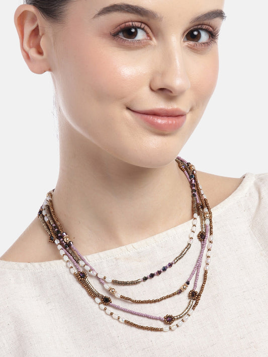 Beaded Multi-Layered Statement Necklace