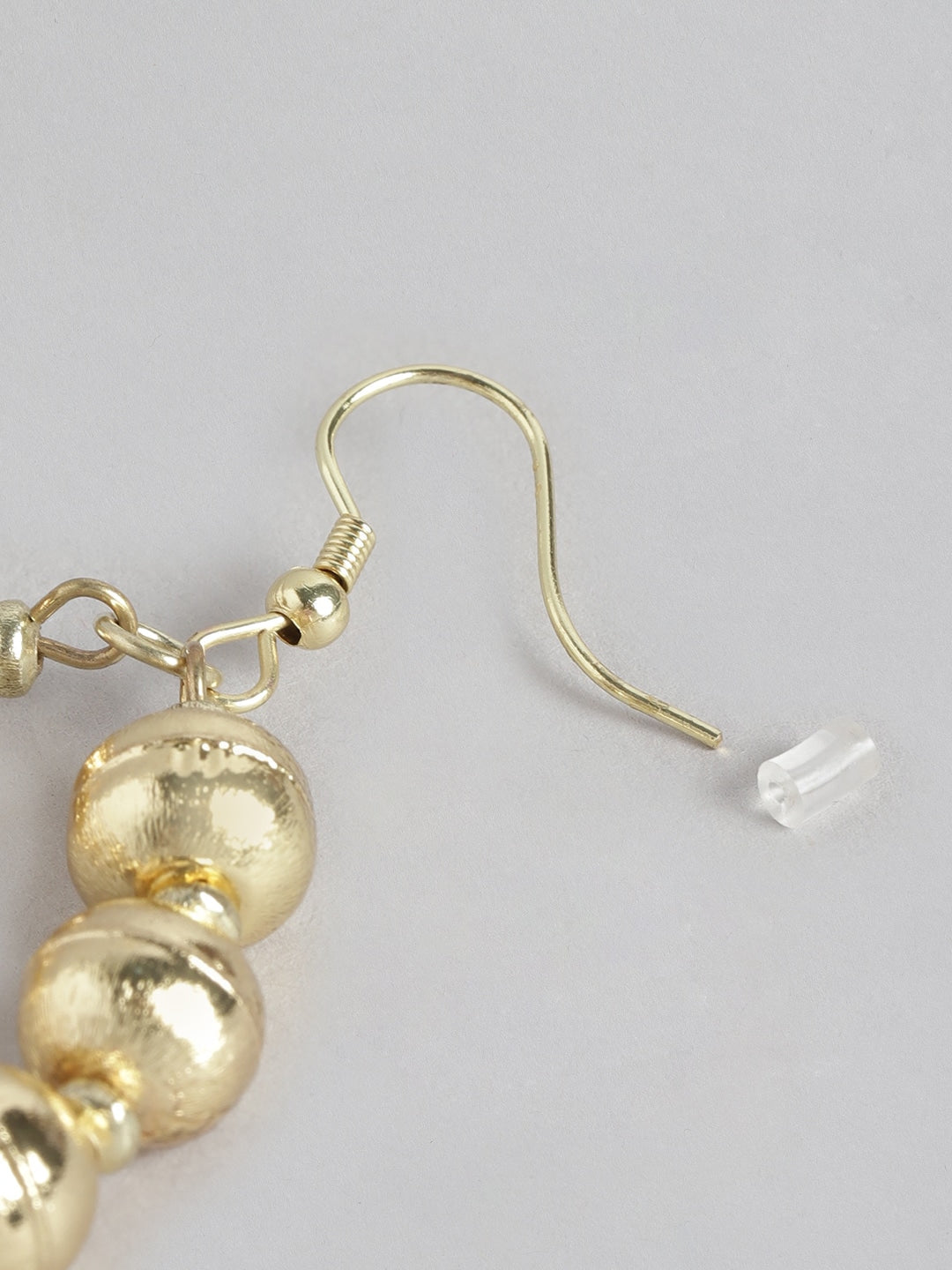 RICHEERA Gold-Plated Circular Drop Earrings