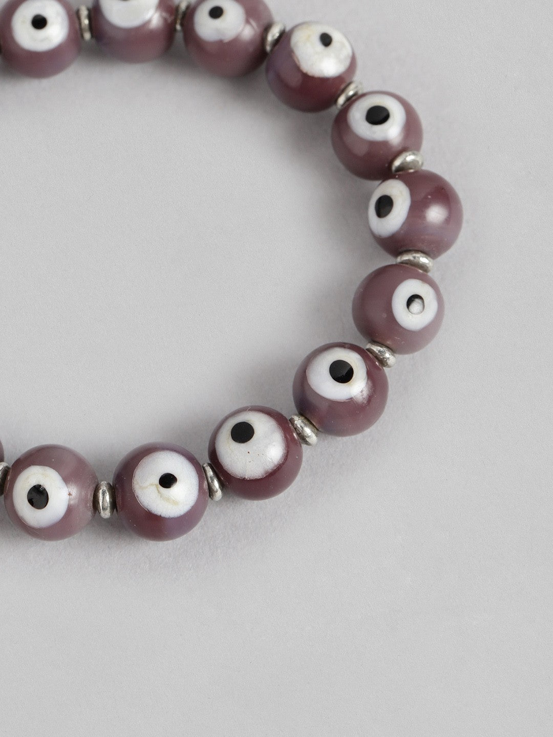 Women Purple & White Elasticated Bracelet