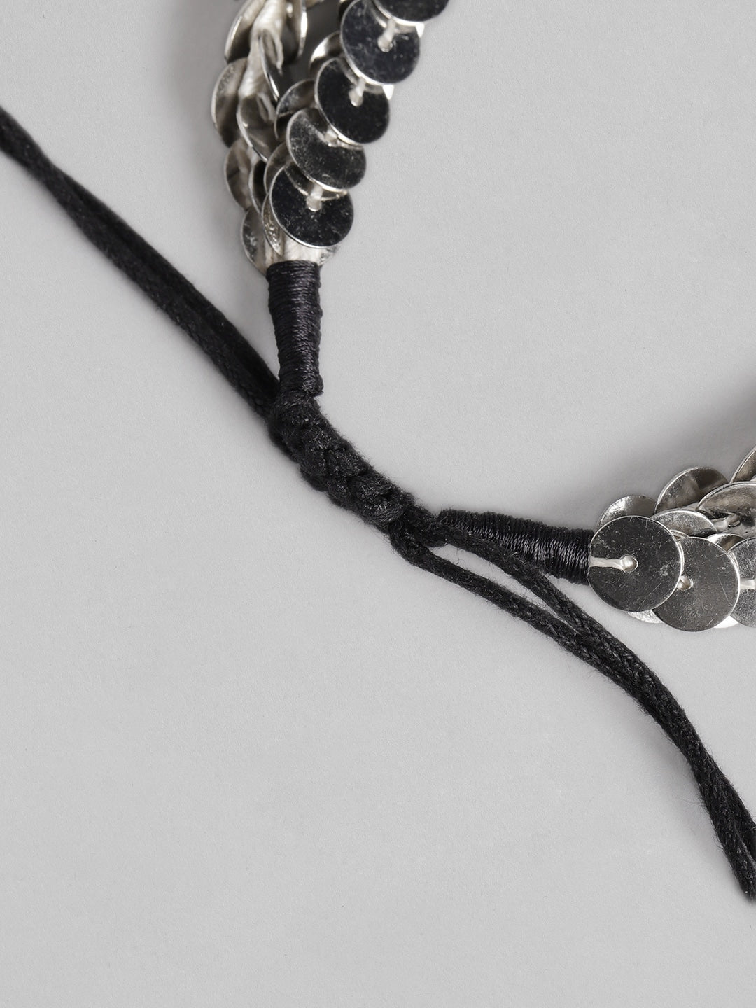 Women Silver-Toned & Black Charm Bracelet