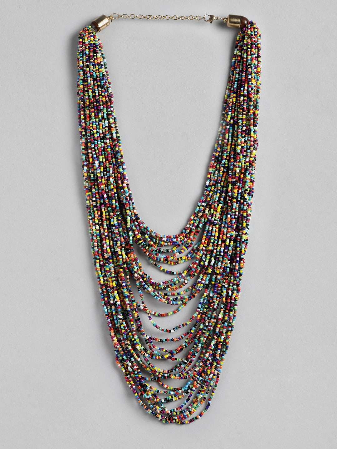 Beaded Multi-Layered Statement Necklace