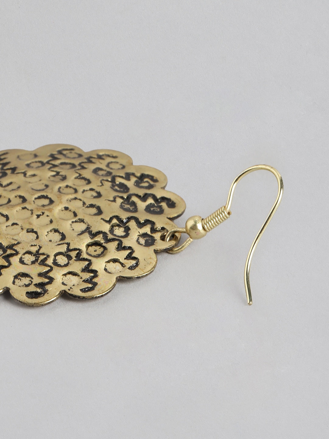 Gold-Plated Floral Drop Earrings