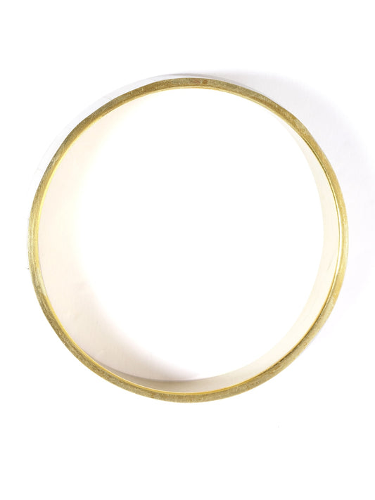 RICHEERA Off-White & Beige Gold-Plated Iridescent Effect Bangle