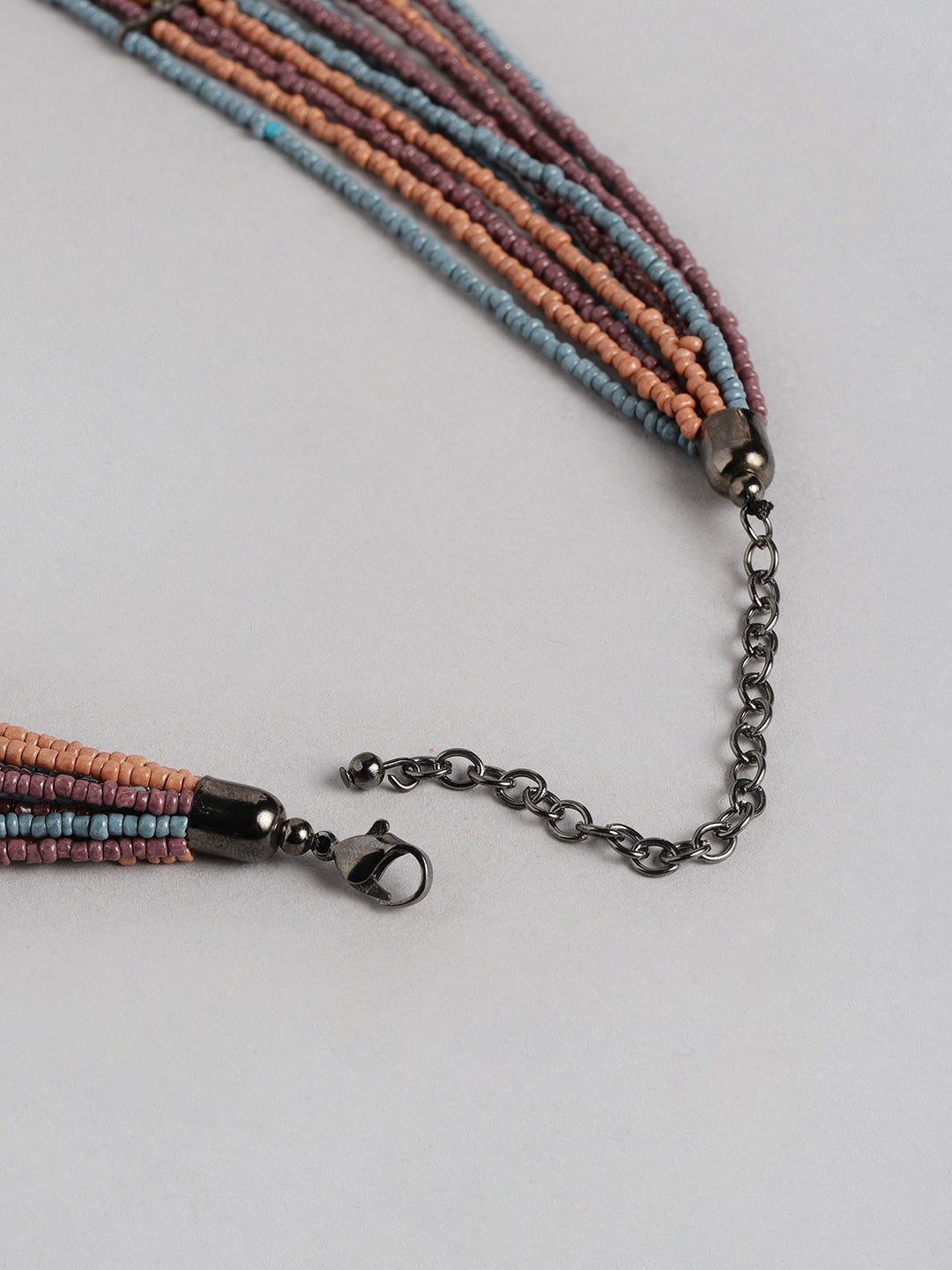 Multicoloured Beaded Layered Necklace