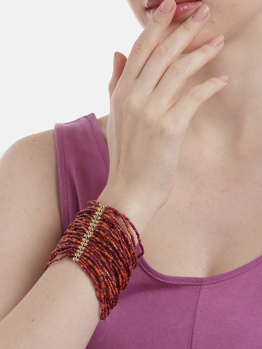 Women Layered Gold-Plated Bracelet