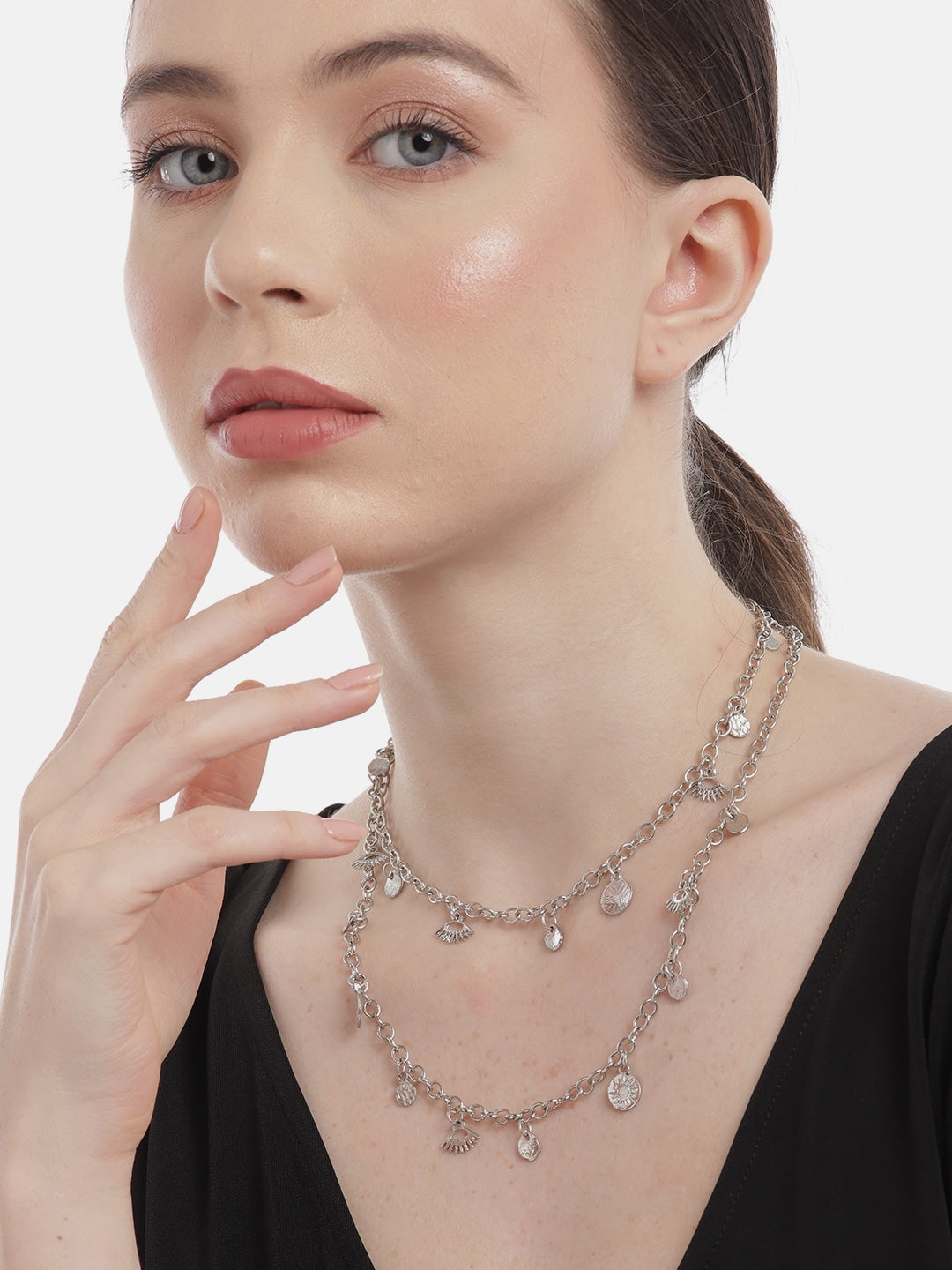 Silver Toned Silver Plated Necklace