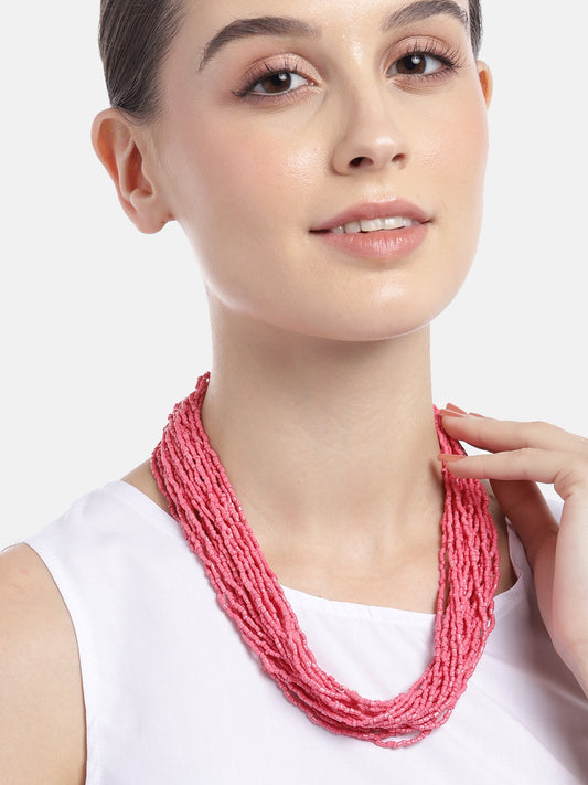 Beaded Multi-Layered Statement Necklace