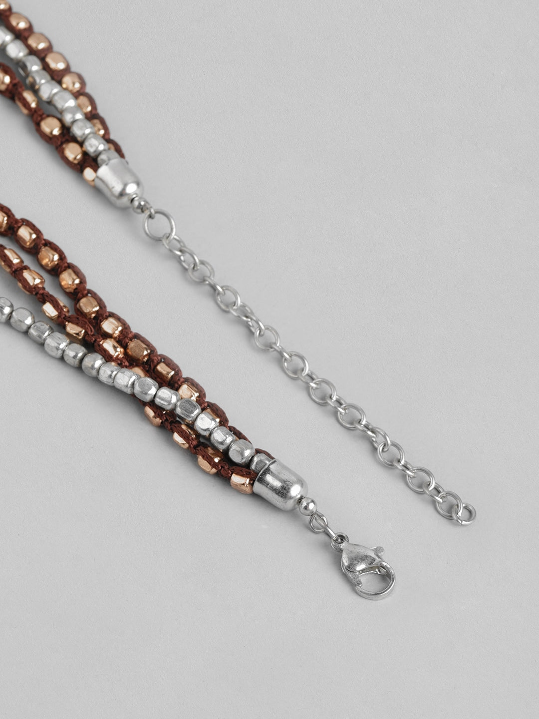 RICHEERA Gold-Plated Beaded Triple-Layered Statement Necklace