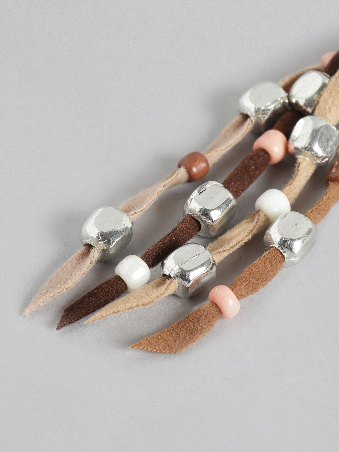 Brown Teardrop Shaped Drop Earrings