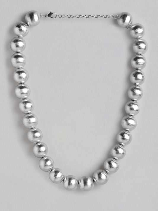 RICHEERA Brass Silver-Plated Necklace