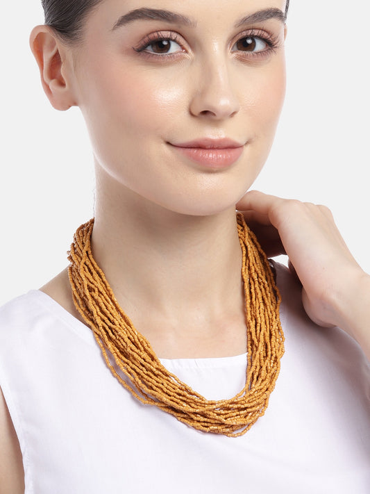 Beaded Multi-Layered Statement Necklace