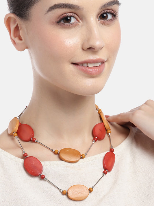 Silver-Plated Beaded Necklace