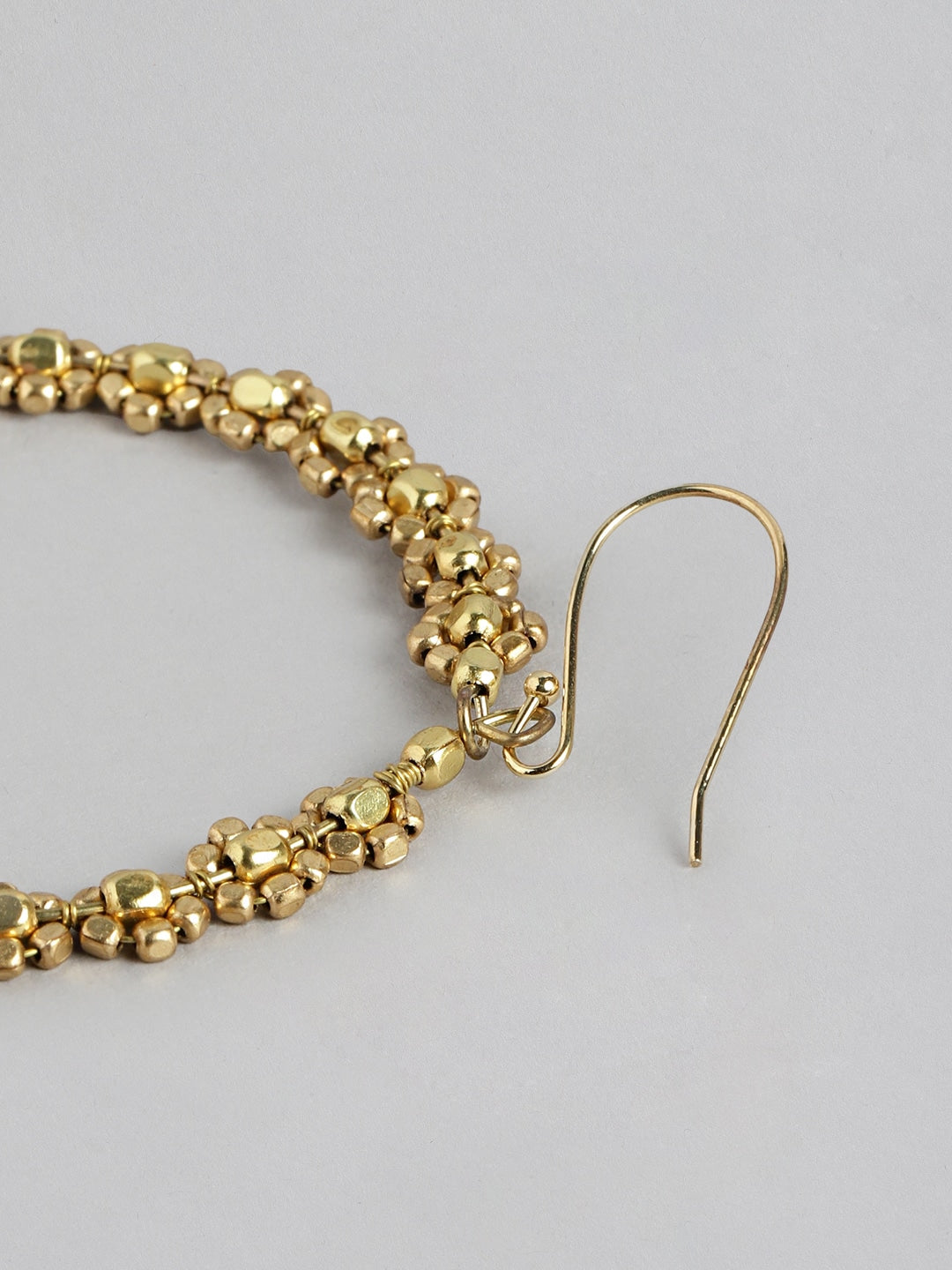 Gold-Plated Circular Hoop Earrings