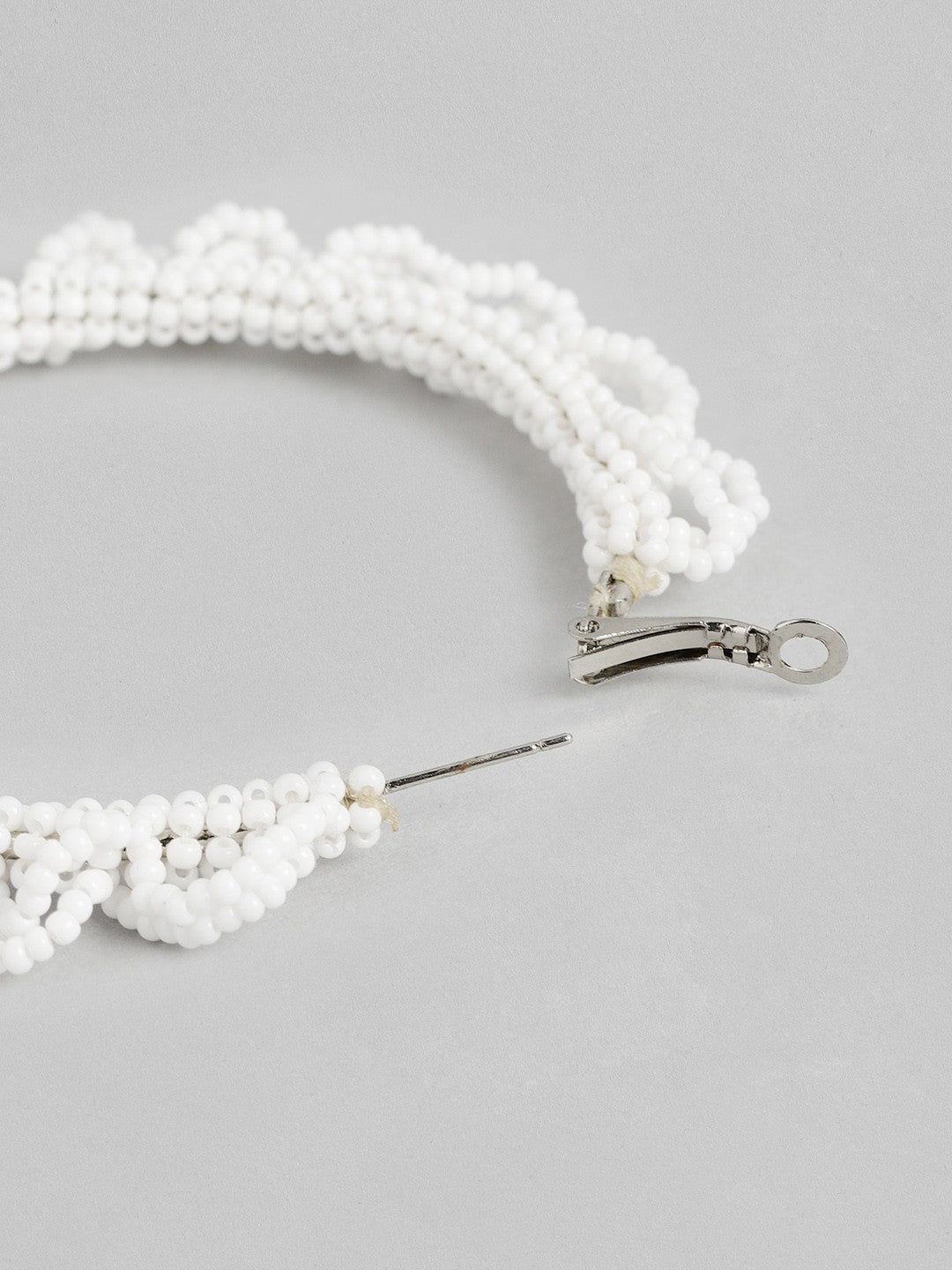 White Circular Hoop Earrings