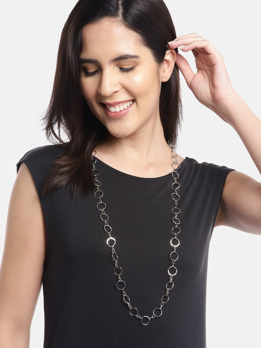 RICHEERA Brass Silver-Plated Necklace