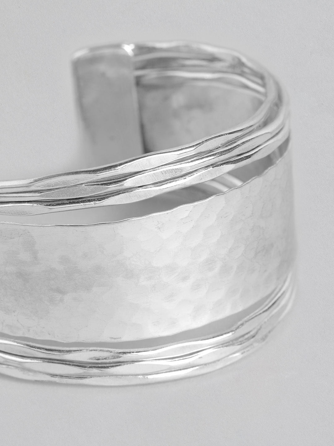 Silver-Plated Cuff Bracelet - Richeera