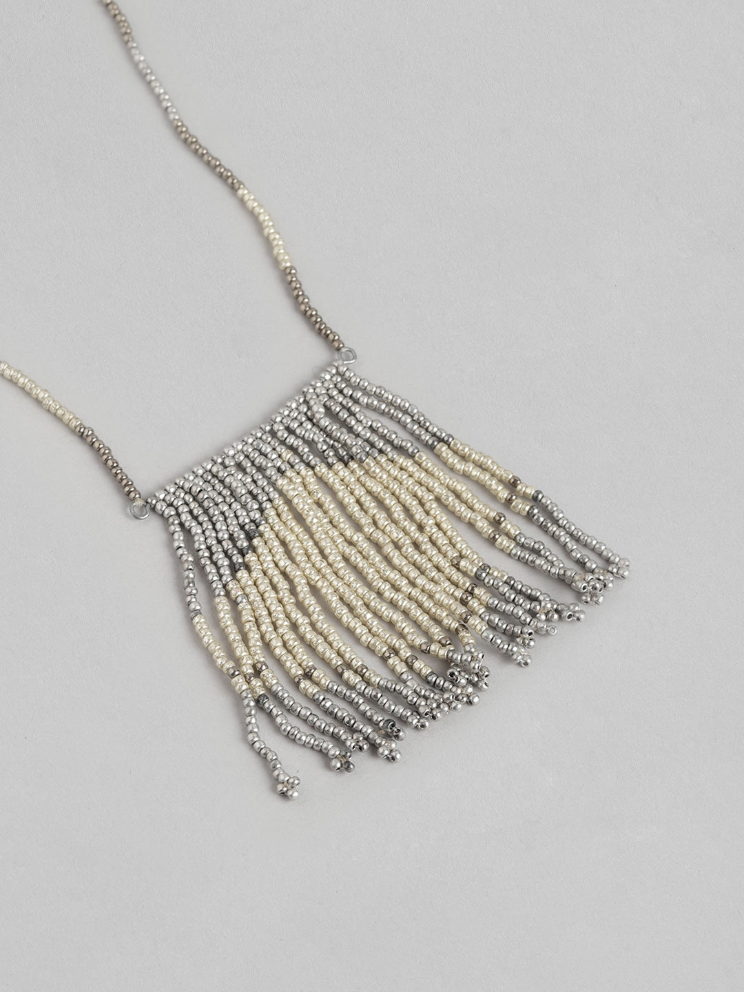 RICHEERA Beaded Tasselled-Detail Statement Necklace