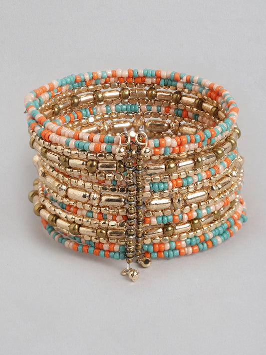 Women Gold-Toned & Blue Gold-Plated Bracelet