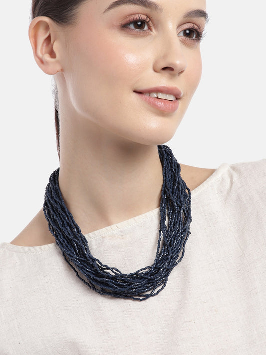 Beaded Multi-Layered Statement Necklace