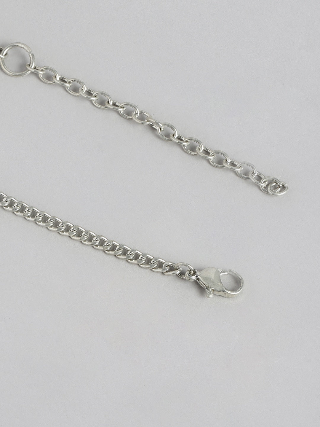 Silver-Plated Linked-Chain Design Necklace - Richeera