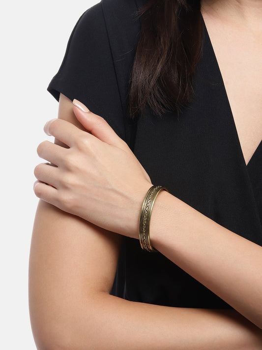 RICHEERA Gold-Plated Cuff Bracelet
