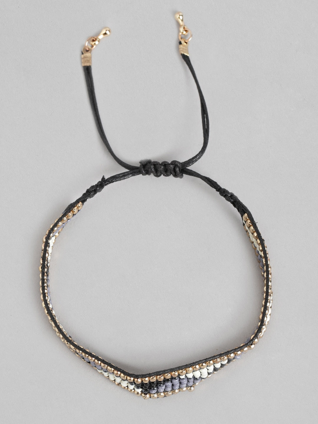 Women Gold-Toned & Black Multistrand Bracelet