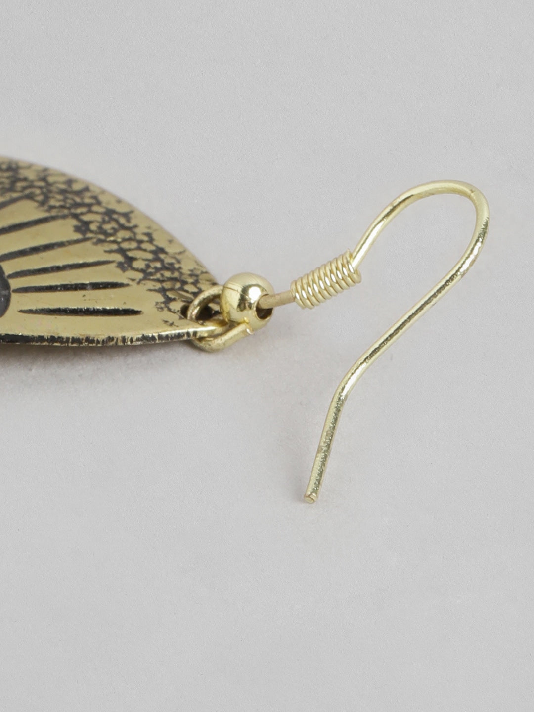 Gold-Plated Contemporary Drop Earrings
