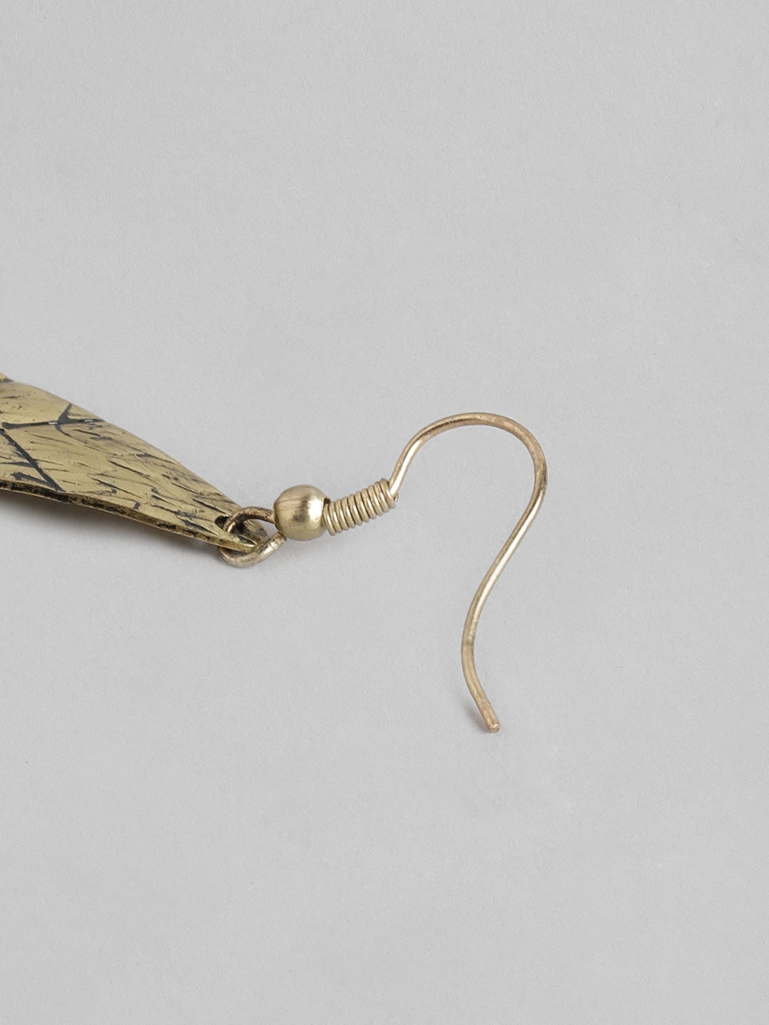 Gold-Plated Geometric Drop Earrings