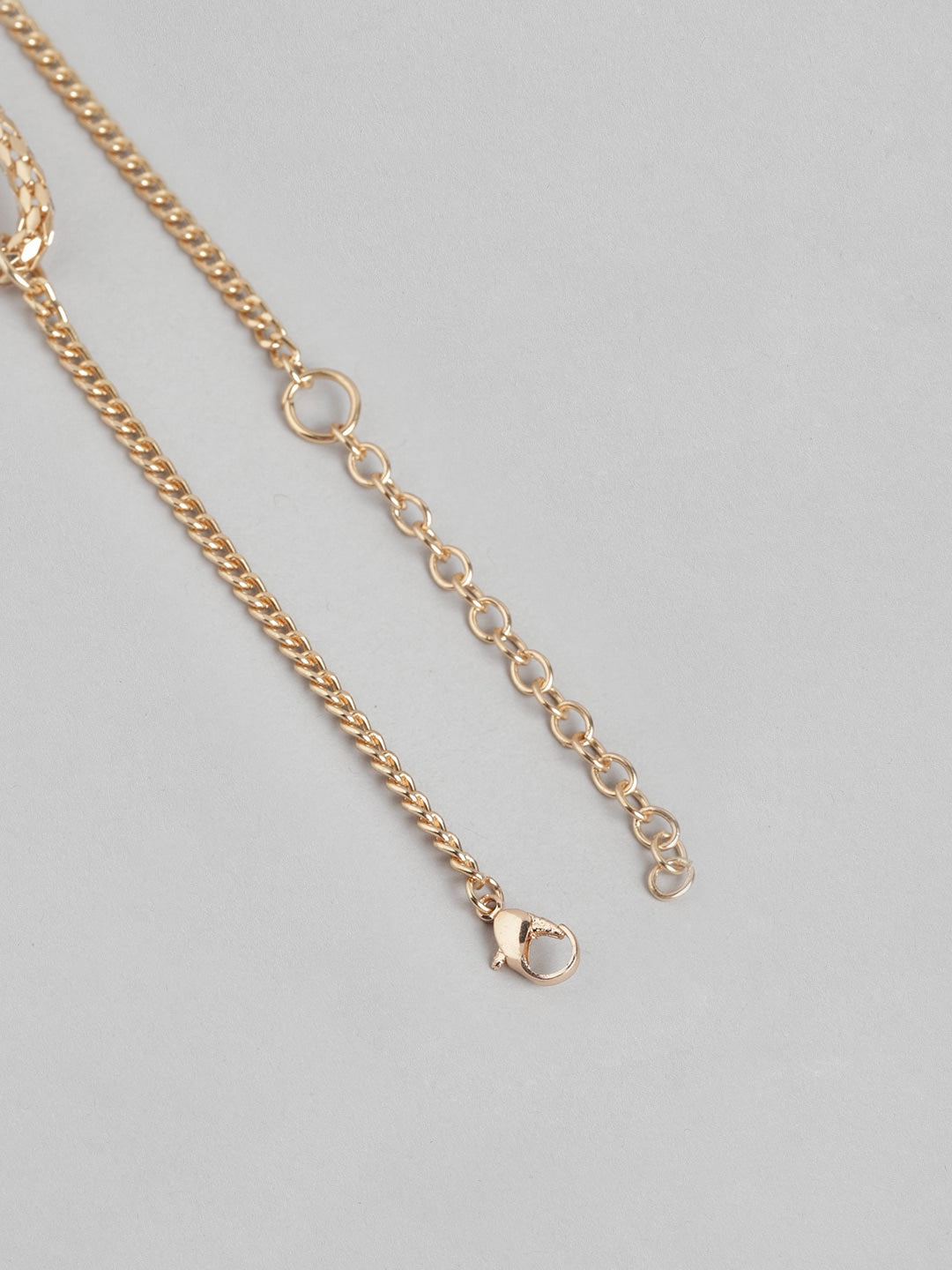 Rose Gold-Plated Linked-Chain Design Necklace