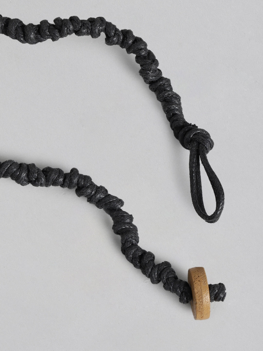 Artificial Wood Beads Brown Necklace