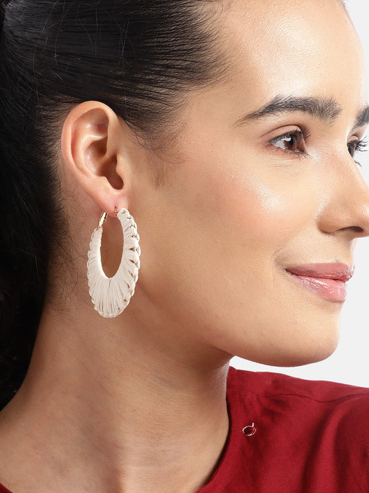 Rose Gold-Plated Circular Hoop Earrings