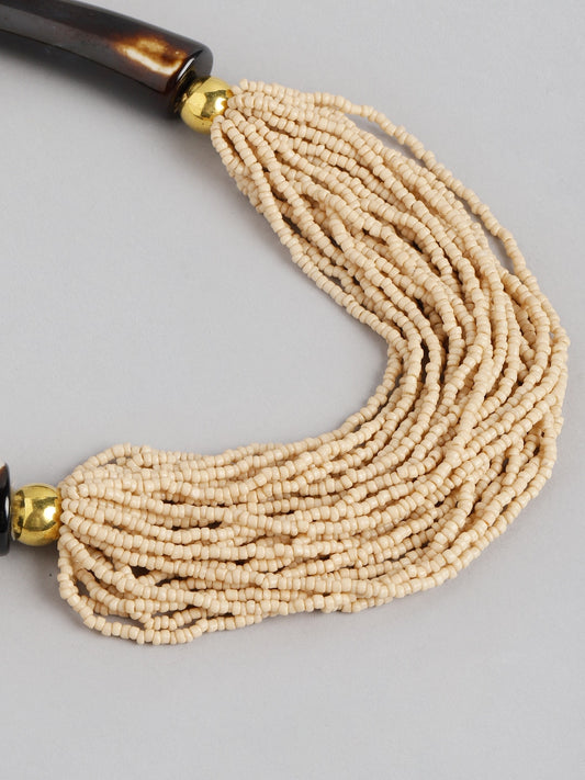 Brown & Beige Layered Necklace