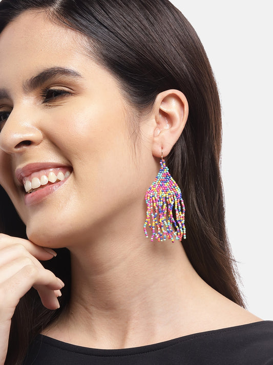 Artificial Beads Contemporary Drop Earrings