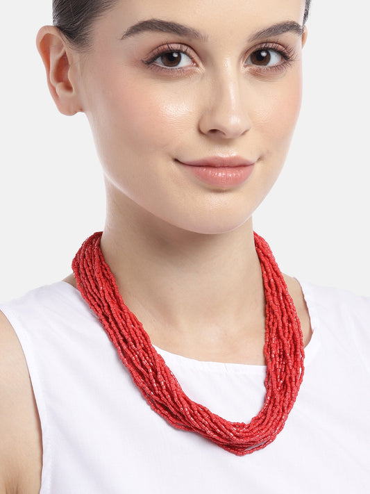 RICHEERA Beaded Multi-Layered Statement Necklace