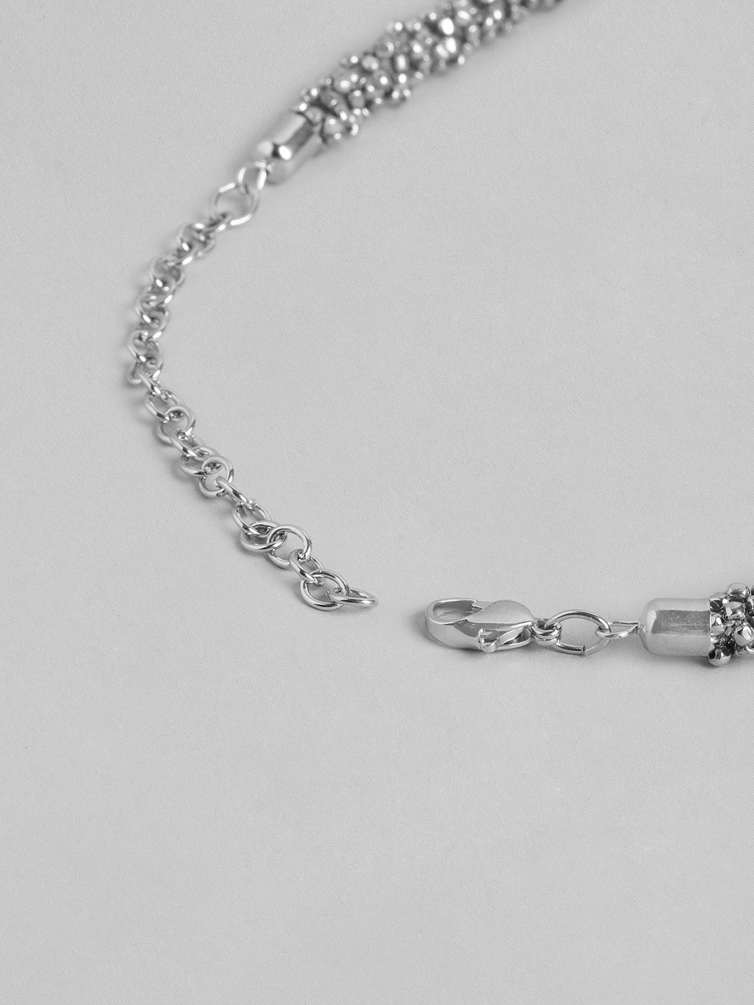 Brass Silver-Plated Necklace - Richeera